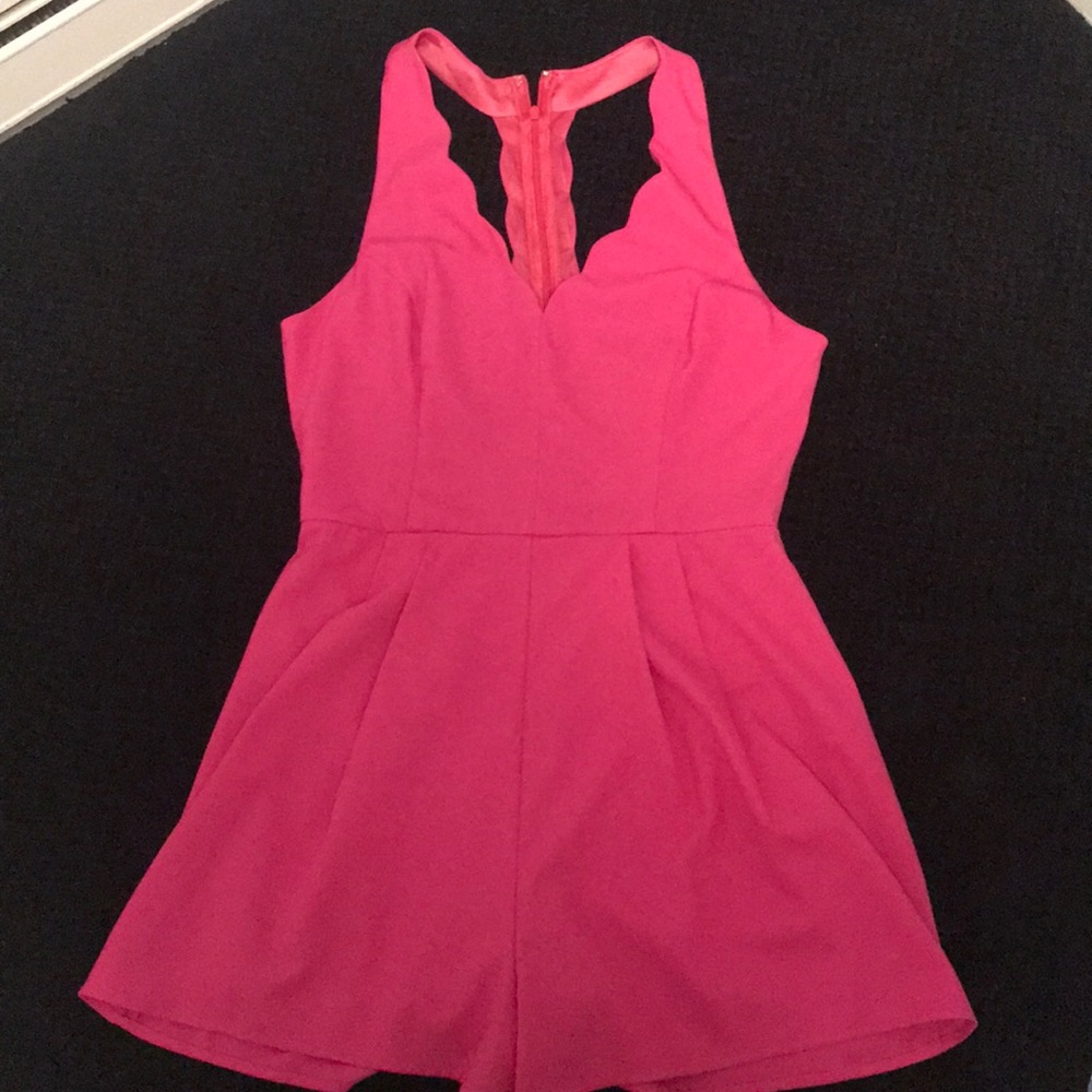 Boutique hot pink romper